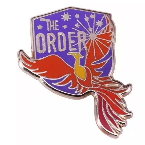 *50% OFF! Harry Potter Order of the Phoenix enamel pin flair gold hogwarts magic - Picture 3 of 3